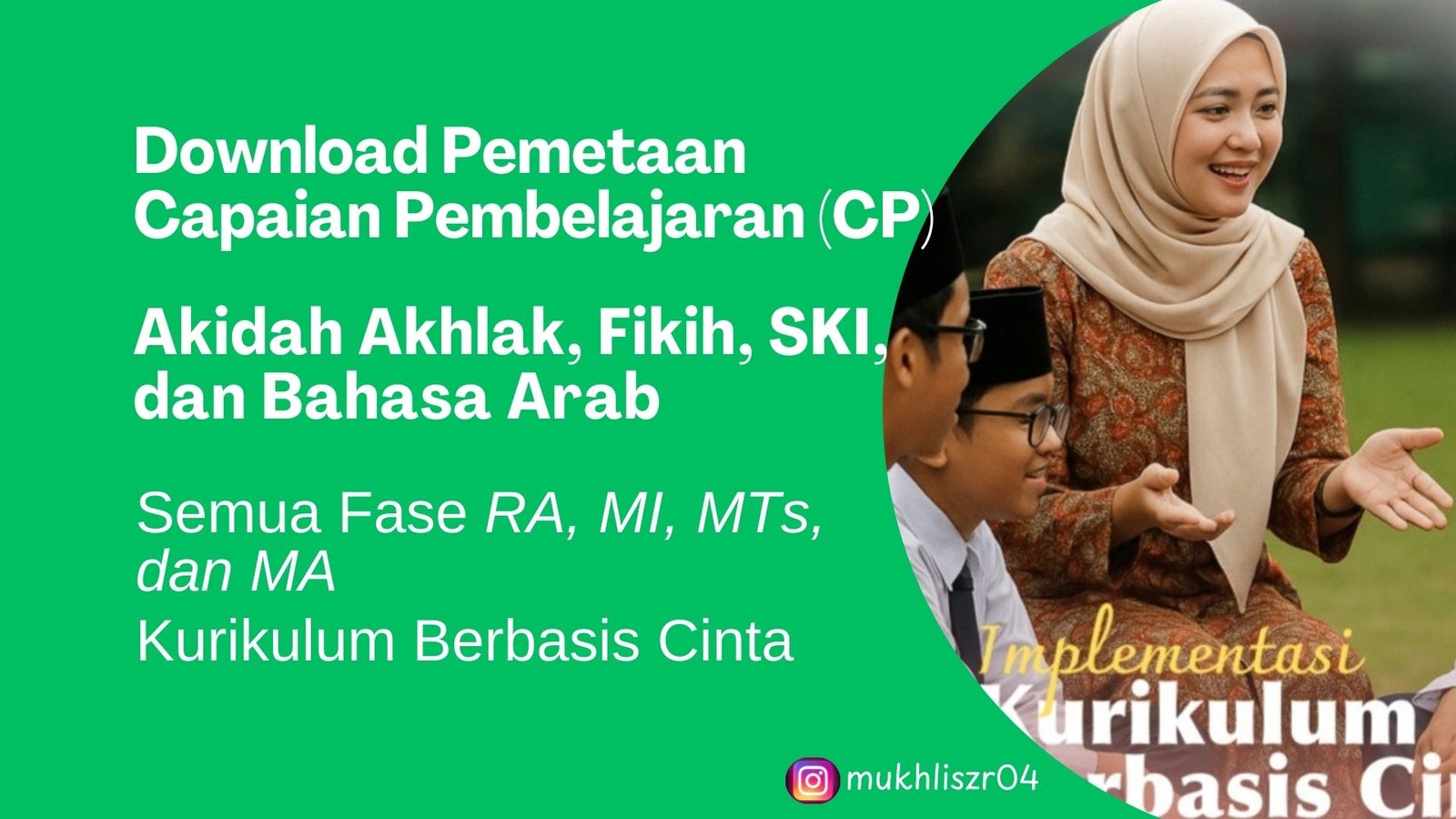 Download Pemetaan (CP) Capaian Pembelajaran Kurikulum Berbasis Cinta Semua Fase RA MI MTs dan MA (PAI Bahasa Arab)