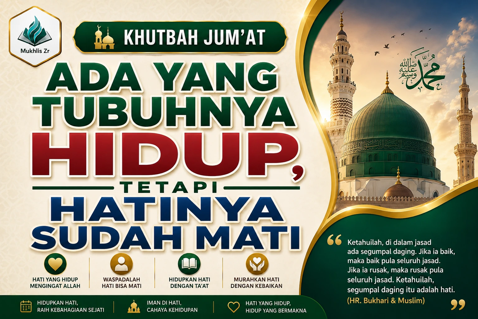 Khutbah Jumat: Ada yang Tubuhnya Hidup tetapi Hatinya Sudah Mati