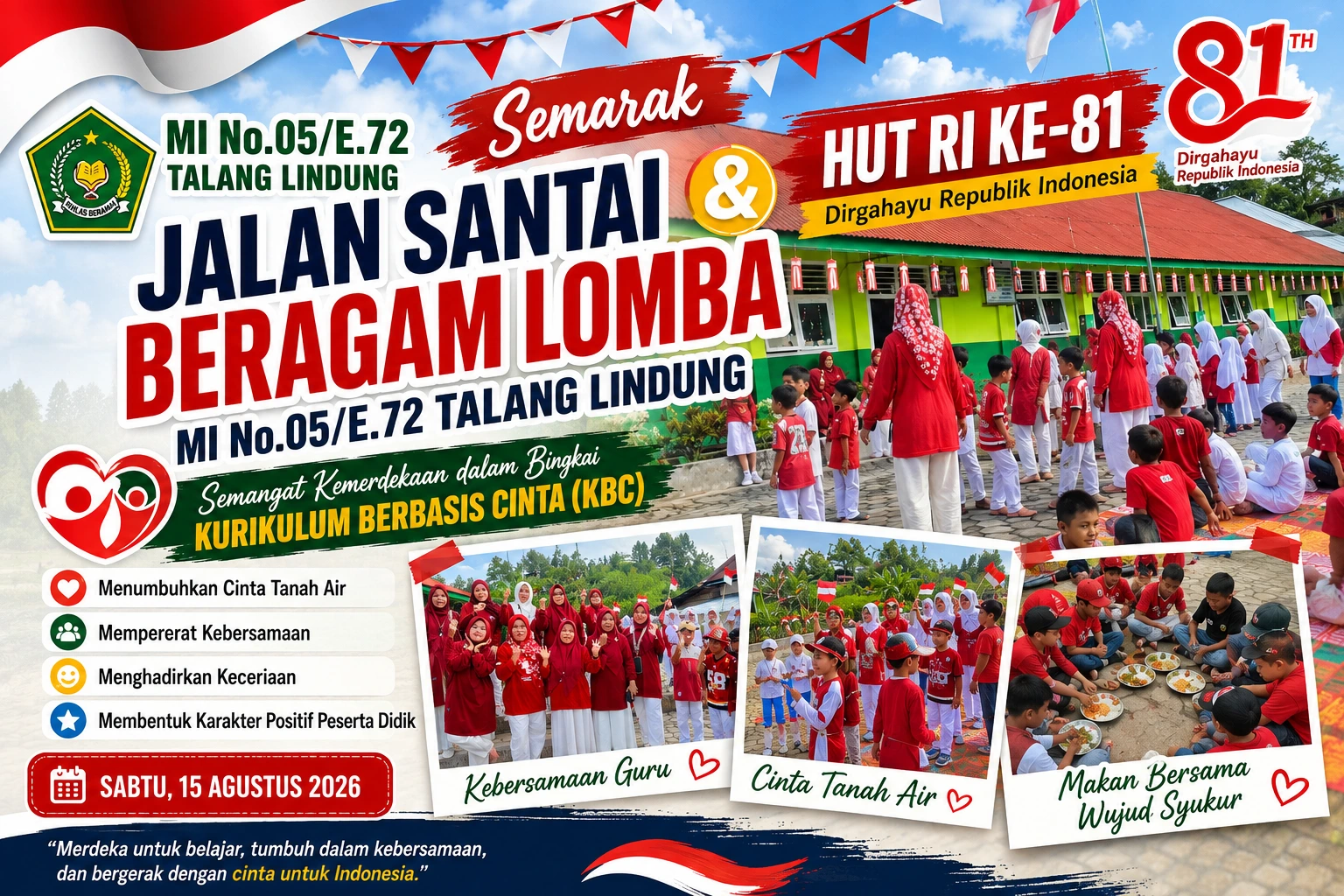 MI No.05/E.72 Talang Lindung Gelar Jalan Santai dan Beragam Lomba