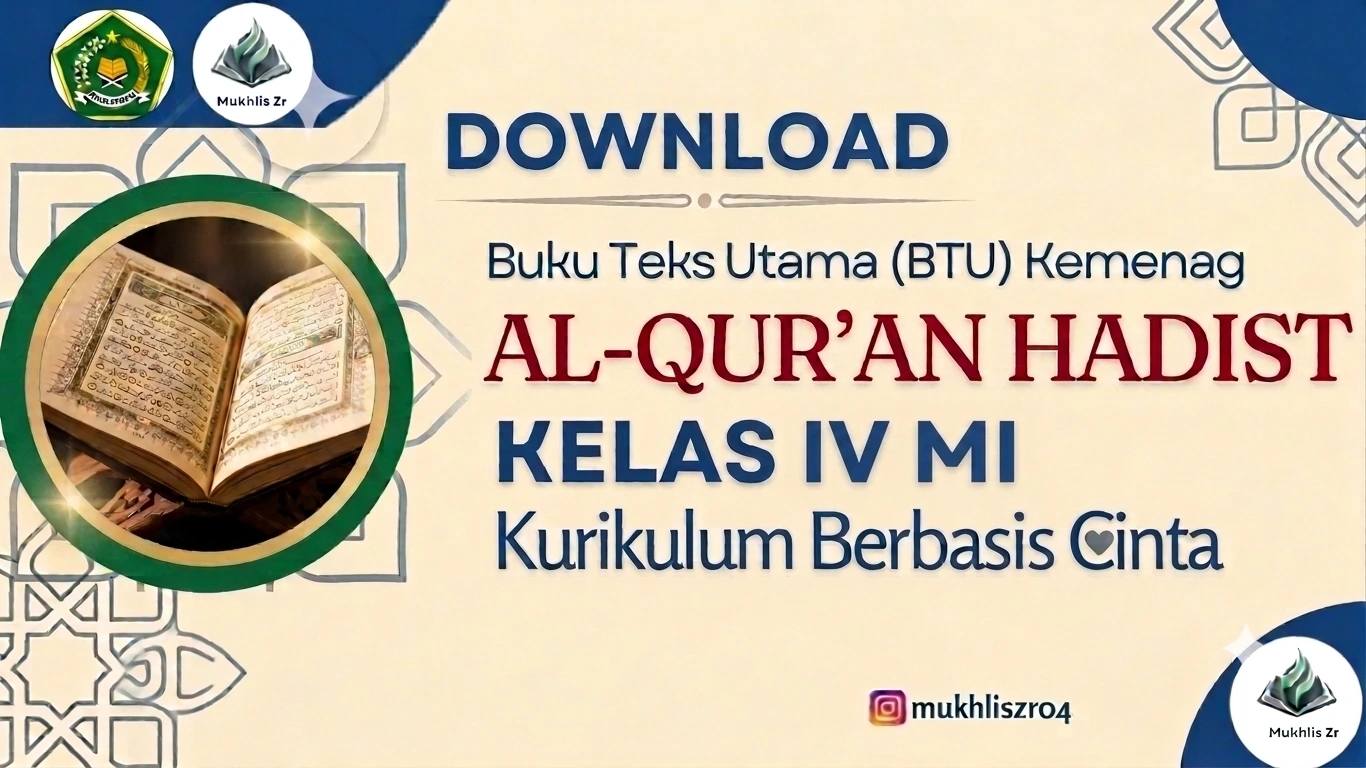 buku teks utama al-qur'an hadist kelas IV mi