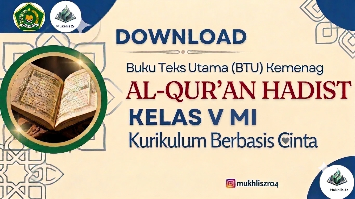 buku teks utama al-qur'an hadist kelas V mi