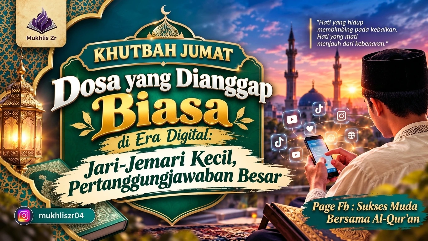 Khutbah Jum’at: Dosa yang Dianggap Biasa di Era Digital: Jari-Jemari Kecil Pertanggungjawaban Besar
